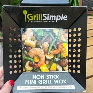 Grill Simple Black Non-Stick Mini Grill Wok